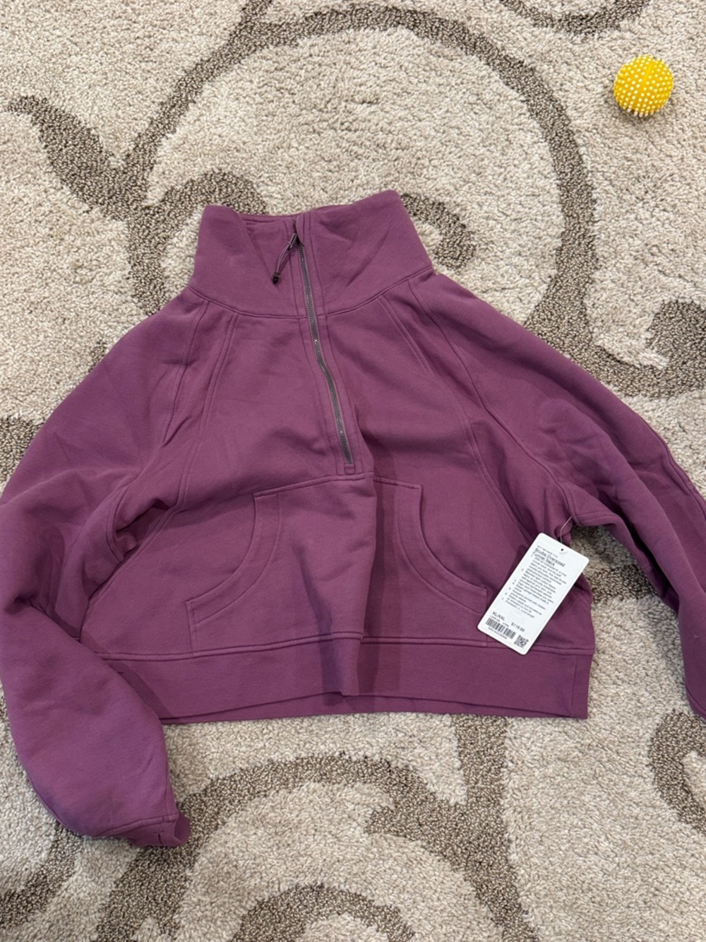 lululemon athletica Kids Cropped Half-Zip Pullover - Plum